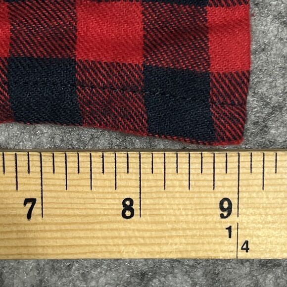 Old Navy Pajama Pants Men's L Fleece Red and Black Buffalo Check Plaid Comfy NWT - Picture 9 of 16